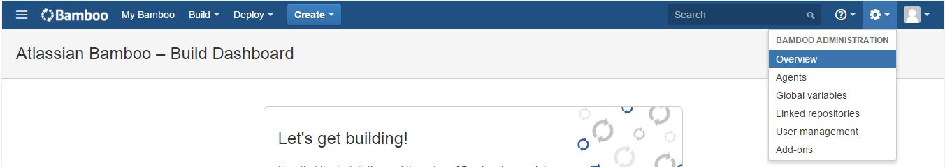Overview menu item Overview menu item