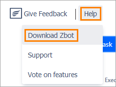 Download ZBot option Download ZBot option