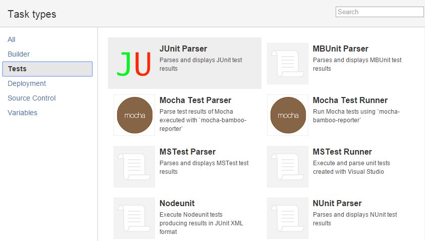 Task types Task types