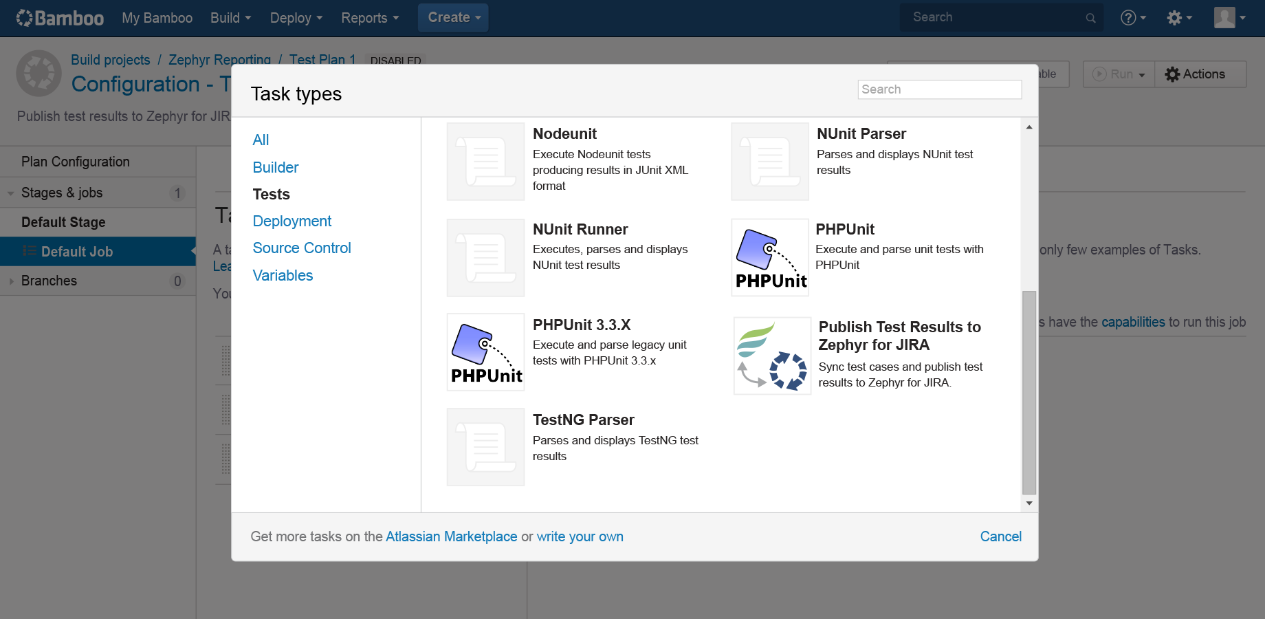 Task select Task select