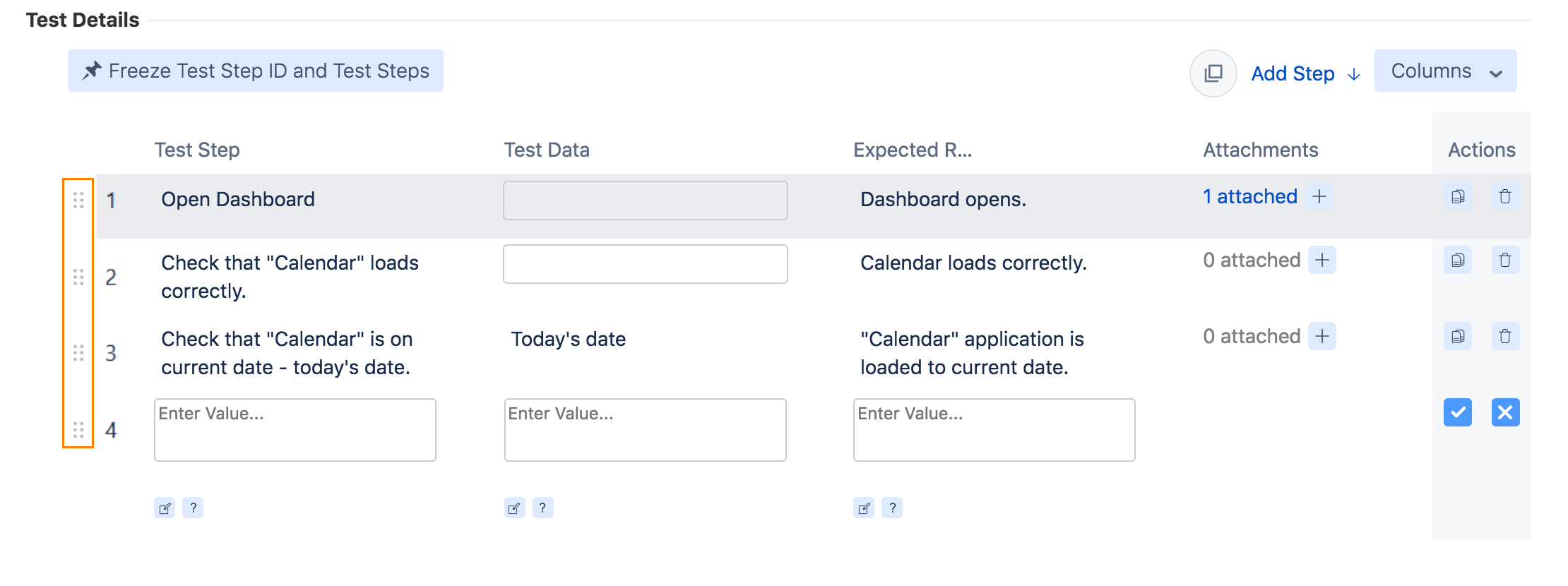 Test step reorder Test step reorder