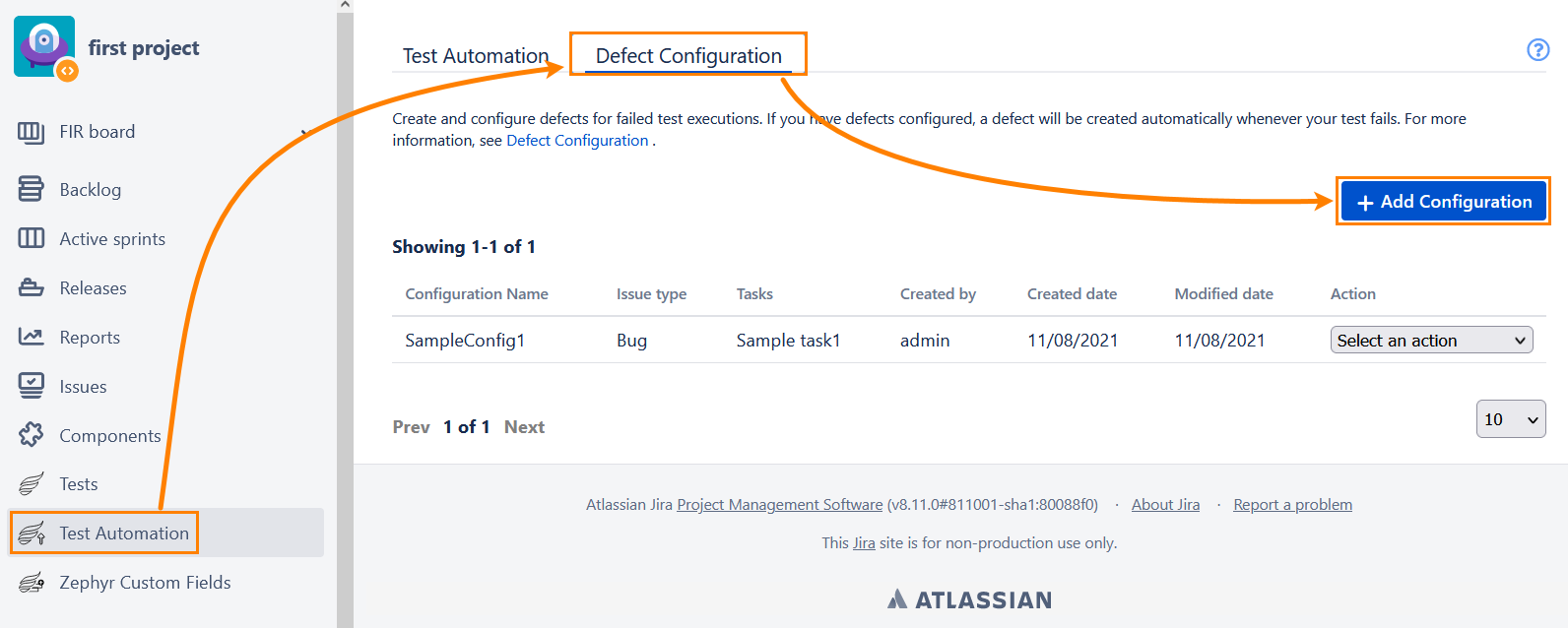 Add Configuration button Add Configuration button
