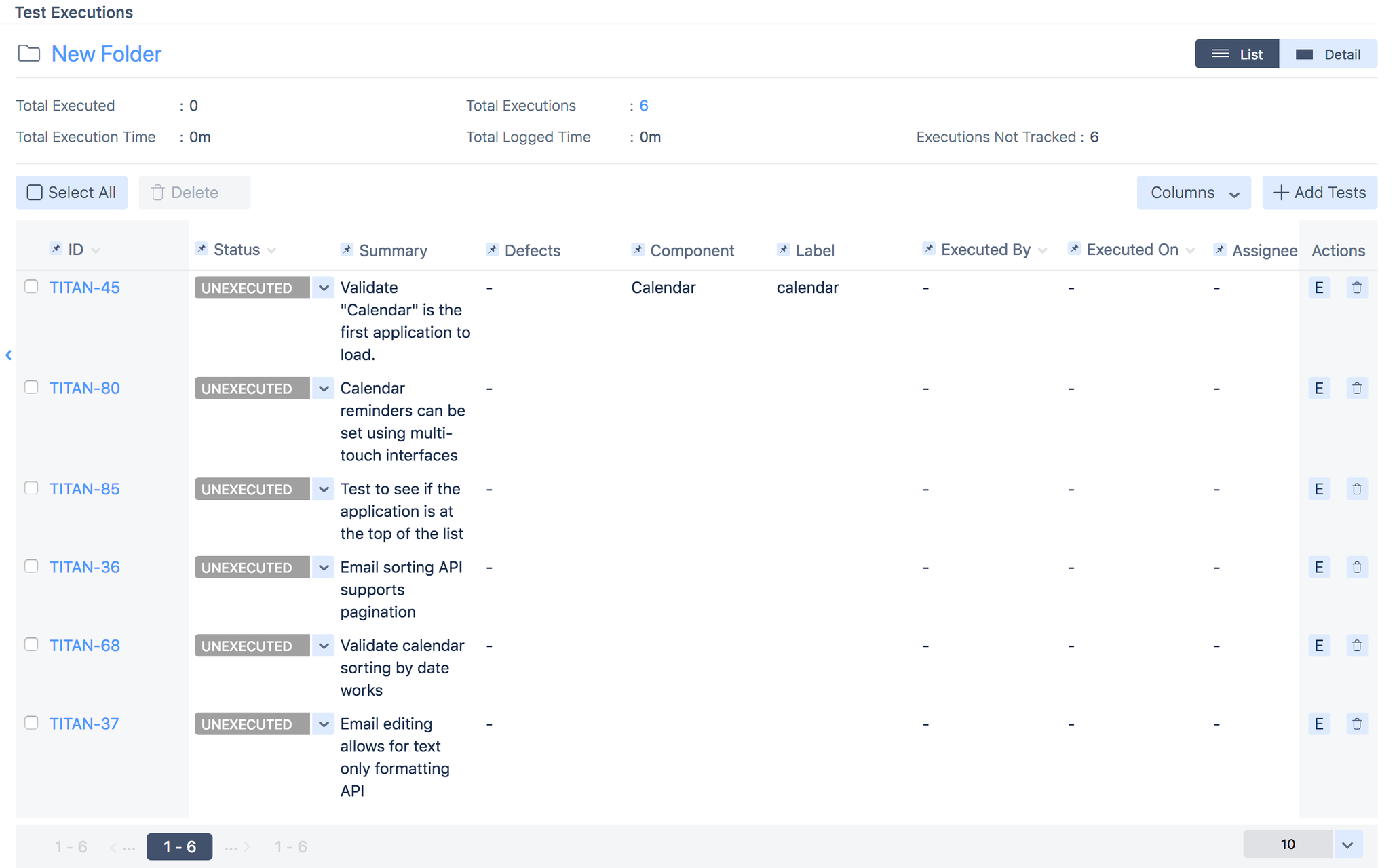 Test list in folder Test list in folder