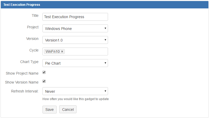 Editing test execution progress chart Editing test execution progress chart